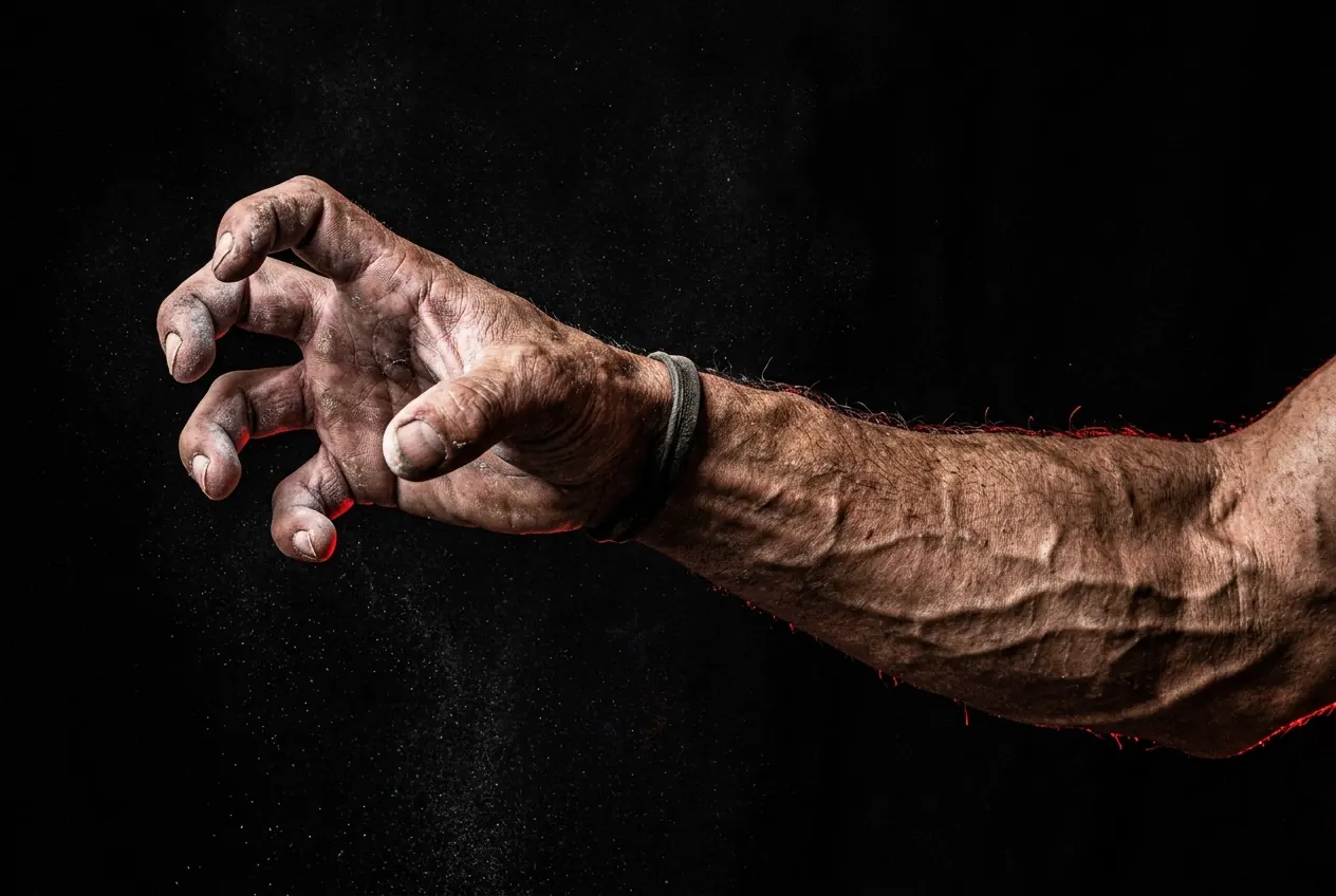 Bone — conditioned hand held like iron